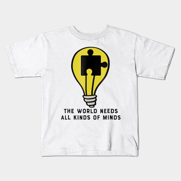 Special Education Teacher The World Needs All Kinds Kids T-Shirt by StuSpenceart